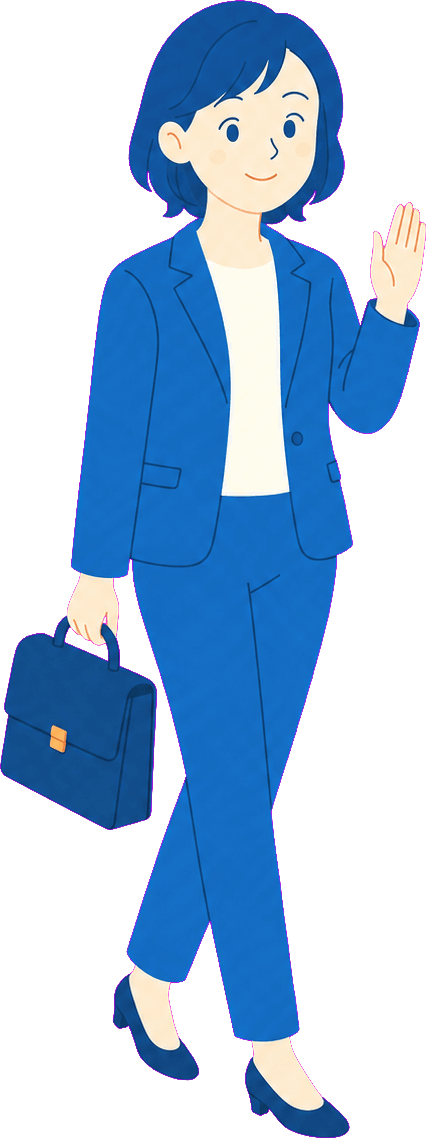 退職して新しい一歩を踏み出す女性